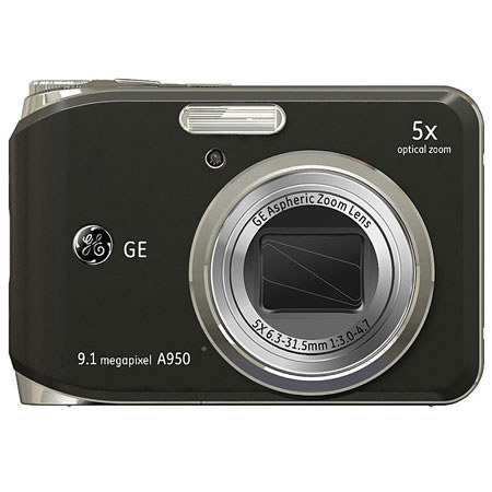 General Electric A950 Digital Camera, 9.1 Megapixels, 5x Optical Zoom, 5.7x Digital Zoom, 2.5" LCD Display, Black image