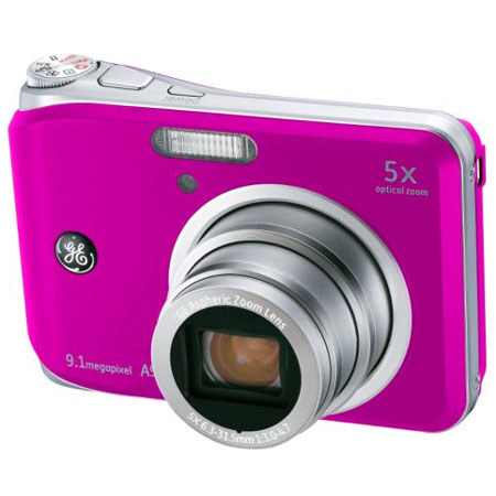 General Electric A950 Digital Camera, 9.1 Megapixels, 5x Optical Zoom, 5.7x Digital Zoom, 2.5" LCD Display, Pink image