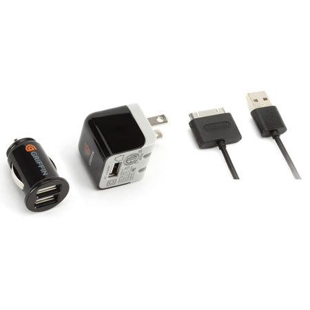 Griffin Technology PowerDuo Micro Charger for iPhone and iPod, Black