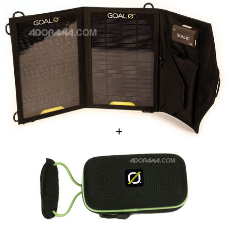 Goal Zero Nomad 7M, 7 Watt Mono-Crystalline Solar Panel with USB COMBO with Goal Zero Rock-Out Speakers with Rechargeable Battery