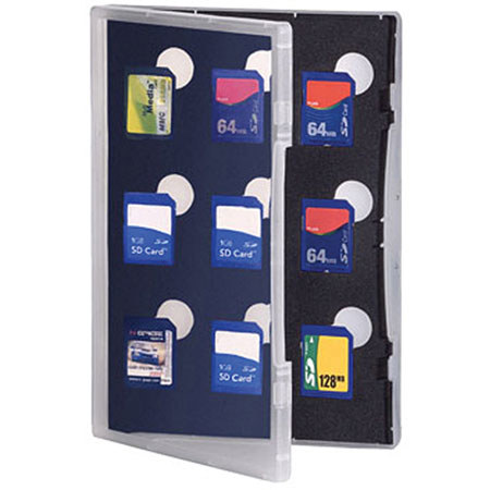 Gepe Archival Card Safe Store for 9 SD Cards, Transparent DVD Size Case