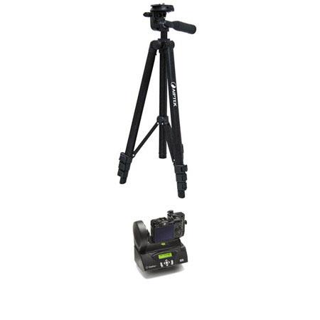 GigaPan Epic Robotic Panohead - for Compact Point & Shoot Digital Cameras - Bundle - with Aiptek ZAC-STD-5 Lightweight Aluminum Tripod with 3-Way Pan Head