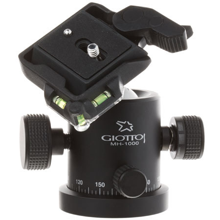 Giottos MH-1000 Large Ball Head with Independent Panning Lock with Built-in MH652 Quick Release - Supports 22 lbs image