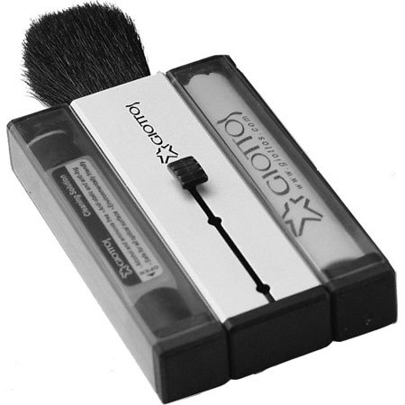 Giottos Modular Cleaning Kit with Goats Hair Brush, Cloth &amp; Liquid. image