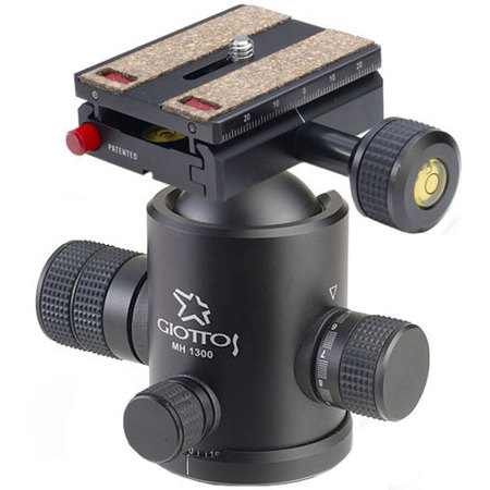 Giottos MH-1300 Pro Series II Extra Large Socket &amp; Ball Head with MH-657 Quick Release System - Max Load: 20 Lbs. image