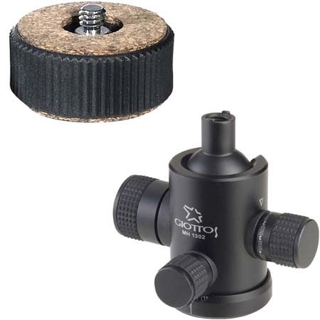Giottos MH-1302 Pro Series II Socket &amp; Ball Head with 1/4 x 20 Camera Mount - Max Load: 18 Lbs. image