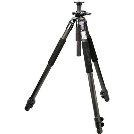 Giottos MTL 8371B 3-Section Compact Carbon Fiber Tripod with 3-Way Ball Head, Maximum Height 66.9", Supports 22.1 lbs. image