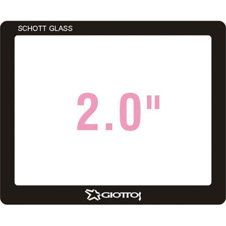 Giottos Aegis 47.0x38.7mm Professional Glass LCD Screen Protector for Canon EOS 20D & Powershot A550, 12 Layers of Multi-Coatings Each Side.