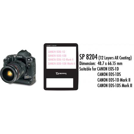 Giottos Aegis 47.17x66.15mm Professional Glass LCD Screen Protector for Canon EOS 1D, 1DS, 1D Mark II, 12 Layers of Multi-Coatings Each Side.