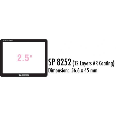 Giottos Aegis 56.6 x 45.0mm Professional Glass LCD Screen Protector, 12 Layers of Multi-Coatings Each Side. image