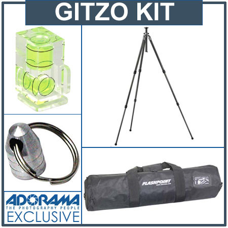 Gitzo GT1531 Series 1 C.F. Tripod, Legs Kit, with Adorama Deluxe Tripod Case, Double Bubble Level, Tripod Hanger
