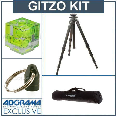 Gitzo GT3541 Series 3 6x C.F. Tripod Legs Kit, with Adorama Deluxe Tripod Case, Double Bubble Level, Tripod Hanger