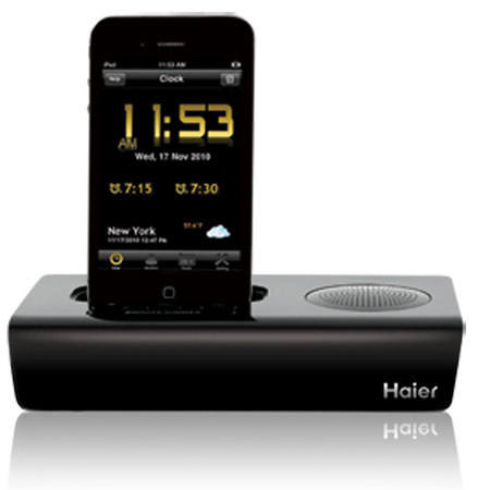 Haier IPDS-1 Rise App-driven Clock Radio, Black