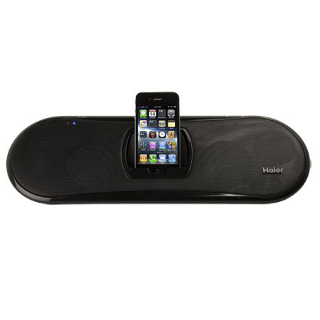 Haier IPDS-20 Move iPhone, iPod Portable Docking System, 2x2" Full Range Speaker Docking with 2.5x2 Passive Radiators, 30 Pin iPod Connector