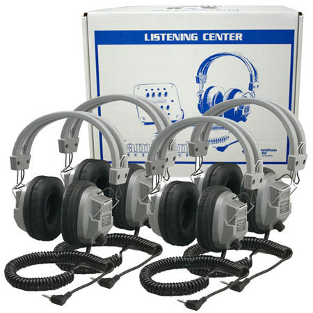 Hamilton Buhl 4-User Lab Pack with 4 SC-7V Deluxe Headphones and LCB Carrying Case