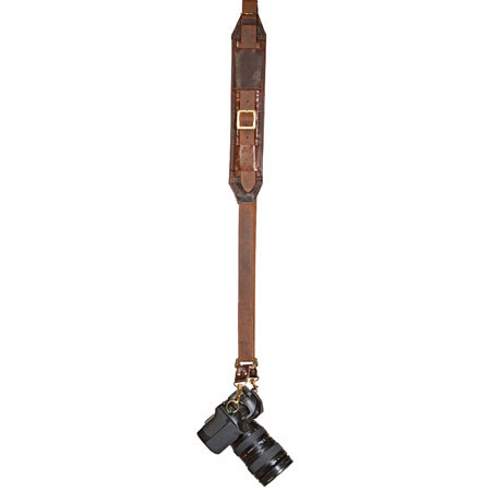 Heavy Leather NYC Slingshot Leather Camera Strap, Brown