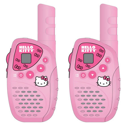 Hello Kitty KT2022 Mini FRS/GMRS 2 Piece Walkie Talkie Radio System Set, 22 Channels