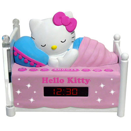 Hello Kitty KT2052A Alarm Clock Radio with Night Light, 6 Red LED Display