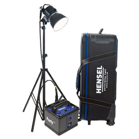 Hensel Porty L 600 Power Pack Kit with EH Pro Mini 1200-P Speed Flash Head, Modeling Lamp, Adapter Cable, Modeling Lamp, Quick Charger