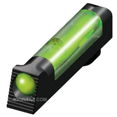HiViz GL2009-G Tactical Resin Overmolded Glock Front Sight with .120" Diameter Green LitePipe, Fits All Glock Models, Except Ported or Compensated Models