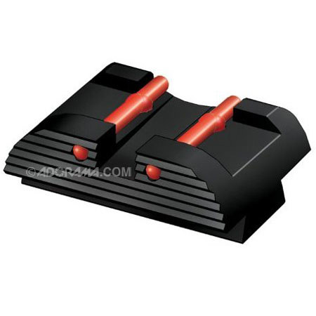 HiViz GL2105-R Glock Rear Sight with .050" Diameter Red LitePipes, Fits 9mm, .40 S&W & .357 Sig Caliber Glock Models.