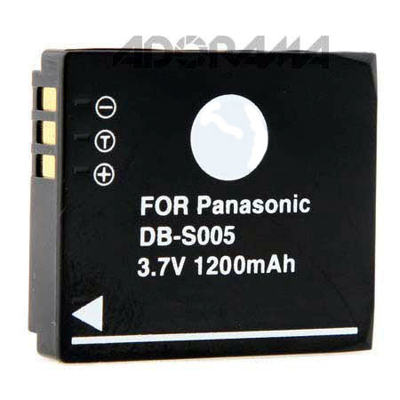 Adorama Replacement Lithium Ion Battery for Panasonic CGA-S005A, Ricoh DB-60, Leica D-Lux 3 and Leica D-Lux 4 Digital Camera Battery, 3.7v, 1300mAH image