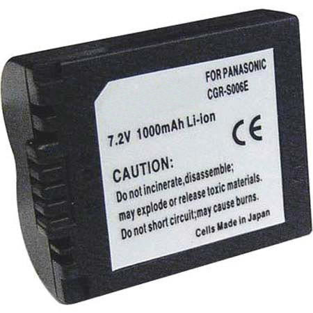 Adorama Replacement Lithium Ion Battery for the Panasonic CGA-S006A &amp; Leic BP-DC5 Digital Camera Battery, 7.2v, 1000mAH image