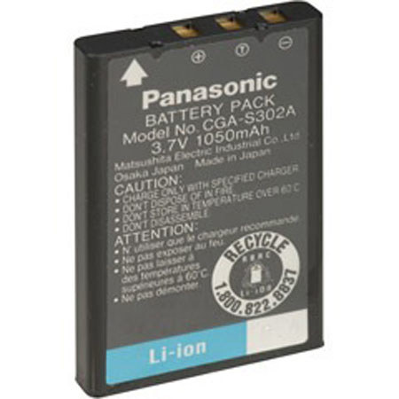 Adorama Replacement Lithium Ion Battery for the Panasonic CGA-S302A Digital Camera Battery, 3.6v, 900mAH
