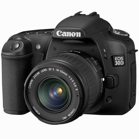 Canon EOS-30D Digital SLR Camera Body Kit with 18-55mm f/3.5-5.6 Lens - USA Warranty image