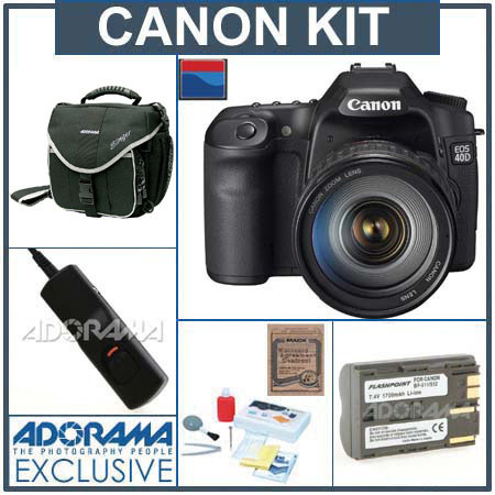 Canon EOS-40D Digital U.S.A. Camera with 28-135 IS USM Lens, 2GB CF Memory Card, Spare BP-511 Lithium-Ion Battery, Lowepro Holster-Style Case, Mack 3 Year Extended Warranty, Digital Remote Release, Professional Lens Cleaning Kit image