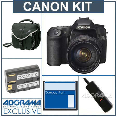 Canon EOS 50D Digital SLR Camera /Lens Kit Black , with EF 28-135mm f/3.5-5.6 IS USM Standard Zoom Lens, 4GB CF Memory Card, Spare BP-511 Lithium-Ion Battery, Camera Case, Digital Remote Release image
