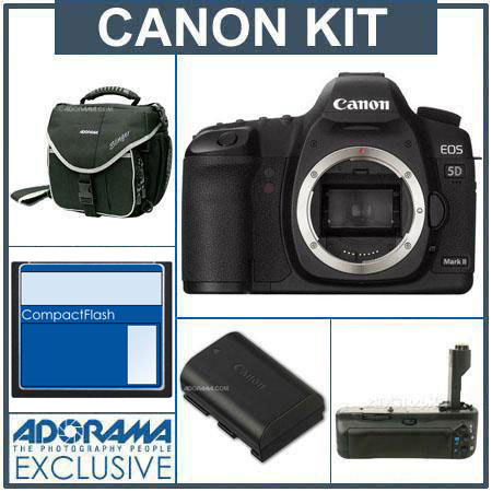 Canon EOS-5D Mark II Digital SLR Camera Body Kit,- USA Warranty - with 8GB CF Memory Card, Spare Canon LP-E6 Battery, Slinger Camera Bag, Flashpoint Professiona