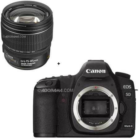 Canon EOS-5D Mark II Digital SLR Camera Body with EF-S 15-85mm f/3.5-5.6 IS USM image