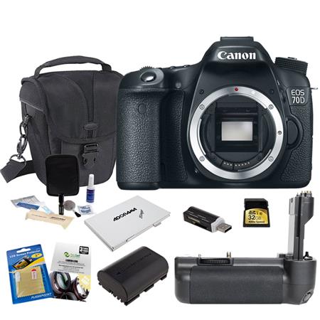 Canon EOS 60D Digital SLR Camera Body, 18 Megapixel,- Bundle With Sandisk 32GB Ultra SDHC Card, Lowepro TLZ-20 Holster Case, Battery Grip, 3 Year Extended (Spills & Drops) warranty, Spare Battery, Pro Cleaning Kit, Card Case, Card Reader, Screen Protector