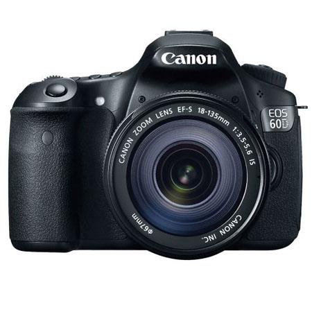 Canon EOS 60D Digital SLR Camera Body Kit, 18 Megapixel, Black with EFS 18-135mm f/3.5-5.6 IS Lens - U.S.A. Warranty