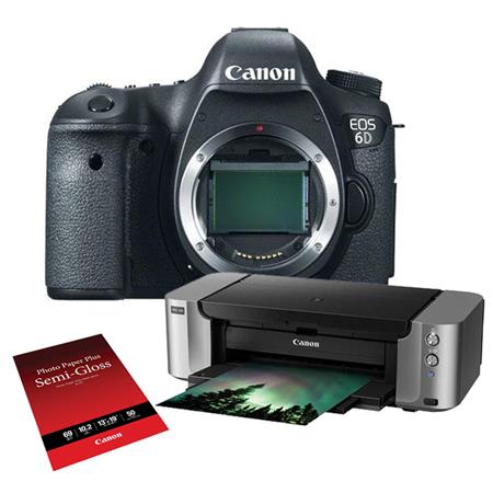 Canon Canon EOS-6D Digital SLR Camera Body, 20.2 Megapixel, Full Frame CMOS Sensor - Special Promotional Bundle