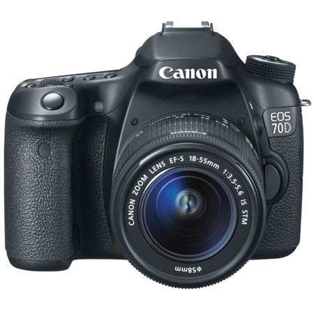 Canon EOS 70D Digital SLR Camera Body Kit, with EF-S 18-55mm F3.5-5.6 IS STM Lens, Black