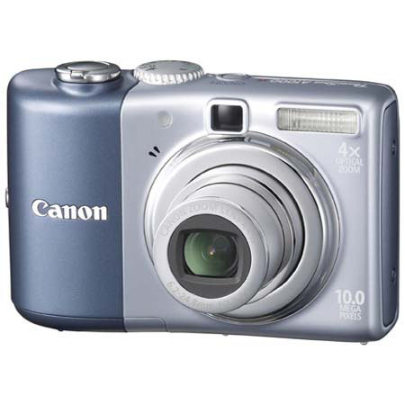 Canon Powershot A1000 IS 10MP Digital Camera, 4x Optical Zoom Lens, 2.5" LCD with Optical Image Stabilizer - Blue image