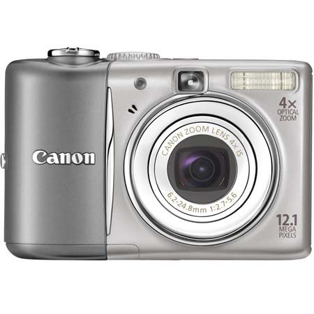 Canon Powershot A1100 IS Digital Camera, 12 Megapixels, 4x Optical Zoom, 2.5&quot; LCD Display, Gray image