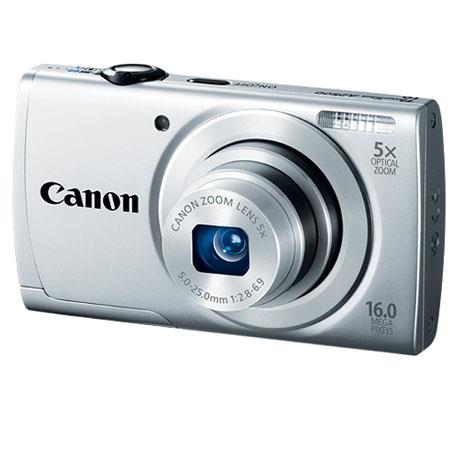 Canon PowerShot A2500 Digital Camera, 16 Megapixel, 5x Optical Zoom, 720 HD Video, Smart Auto, Silver