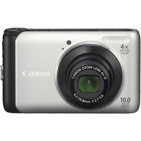 Canon Powershot A3000 IS Digital Camera, 10 Megapixels, 4x Optical Zoom, 2.7" LCD Display, Silver image