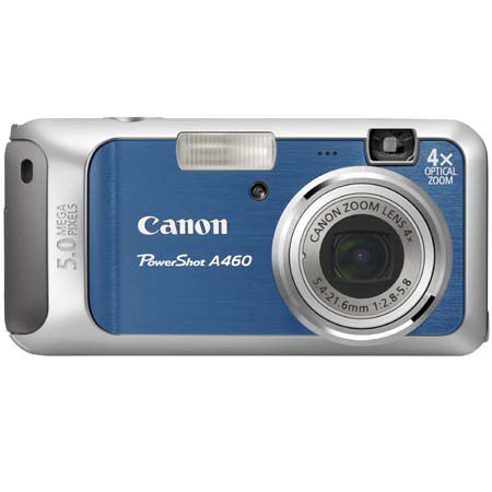 Canon Powershot A460 Point &amp; Shoot Digital Camera Kit, 5.0 Megapixel, 4x Optical, 4x Digital Zoom, 2.0" LCD Screen - Blue image