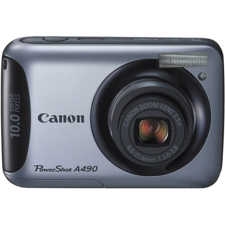 Canon Powershot A490 Digital Camera, 10.0 Megapixels, 3.3x Optical Zoom, 2.5" LCD Display image