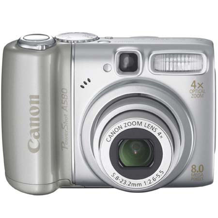 Canon Powershot A580 Digital Camera, 8.0 Megapixels, Refurbished image