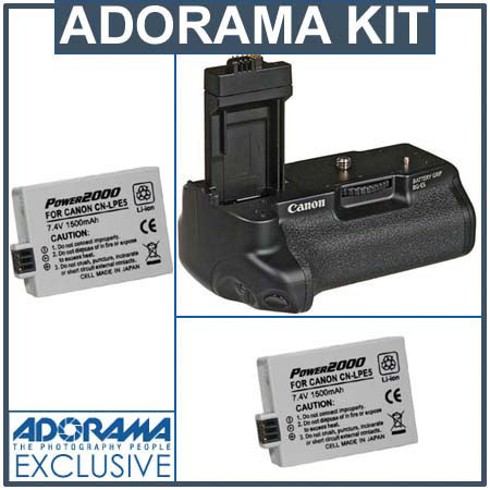 Canon BG-E5 Battery Grip for EOS Rebel XSi Digital Camera with 2 Generic LP-E5 Lithium-Ion Battery Pack image