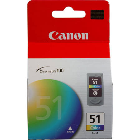 Canon CL-51 Fine Color Ink Cartridge for the Pixma iP6210D, Pixma iP6220 &amp; Pixma MP450 &amp; MP460 Photo Inkjet Printers. image