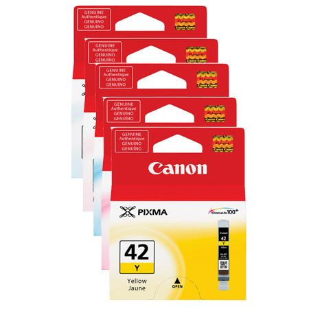 Canon CLI-42 Color 5 Ink Value Pack - Includes: Cyan, Magenta, Yellow, Photo Cyan, Photo Magenta