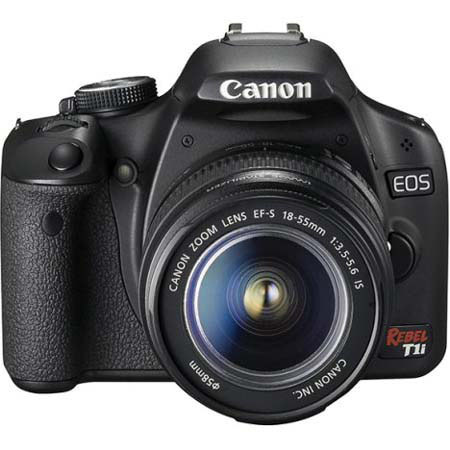 Canon EOS Rebel T1i EF-S Digital SLR Camera, 15.1 Megapixel, 3.0-inch LCD Monitor, with 18-55mm Lens - Black image