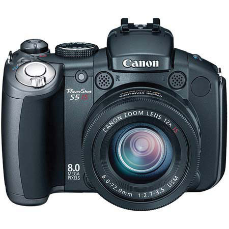 Canon PowerShot S5 IS Digital Camera, 8.0 Megapixel, 12x Optical Zoom, 4x Digital Zoom, 2.5" LCD Screen - Refurbished by Canon U.S.A. image