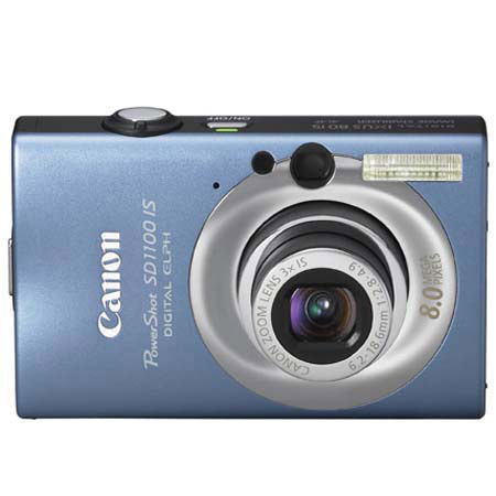 Canon Powershot SD1100 IS Digital Elph Camera, 8.0 Megapixels, Blue - Refurbished by Canon U.S.A. image